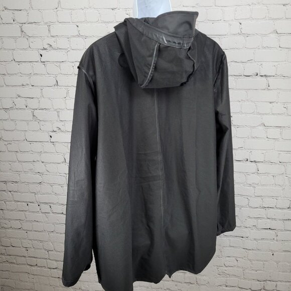 T Mobile Advertising Black RAINS Hooded Lightweight Rain Jacket Coat Size XL - Picture 6 of 16